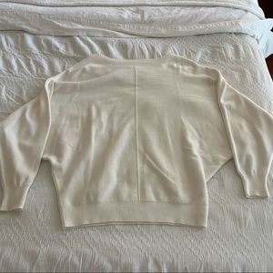 Wide neck cropped sweater